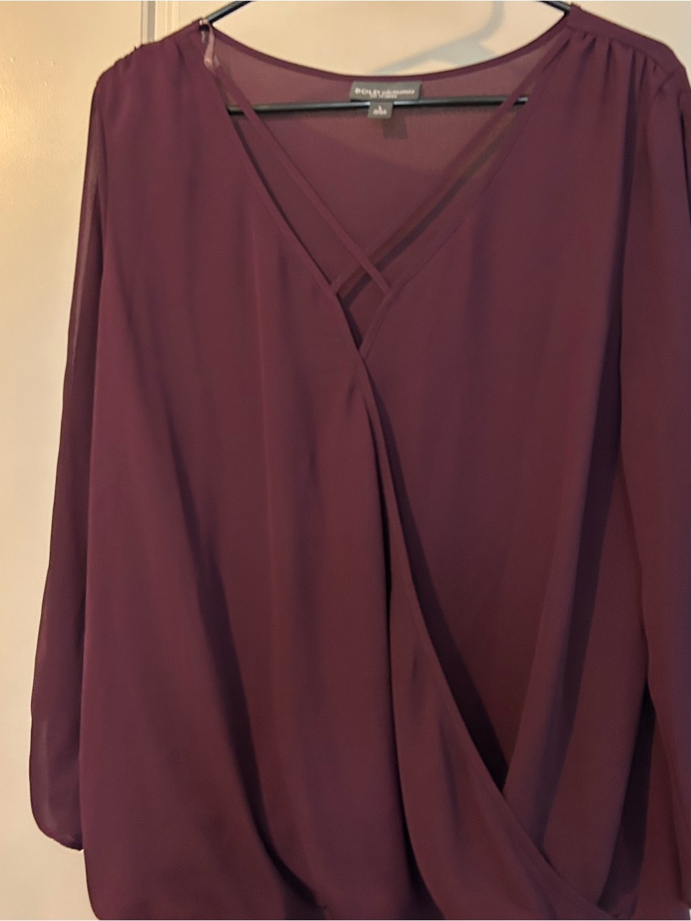 BOLD elements Sleeveless Surplice Top - Plum